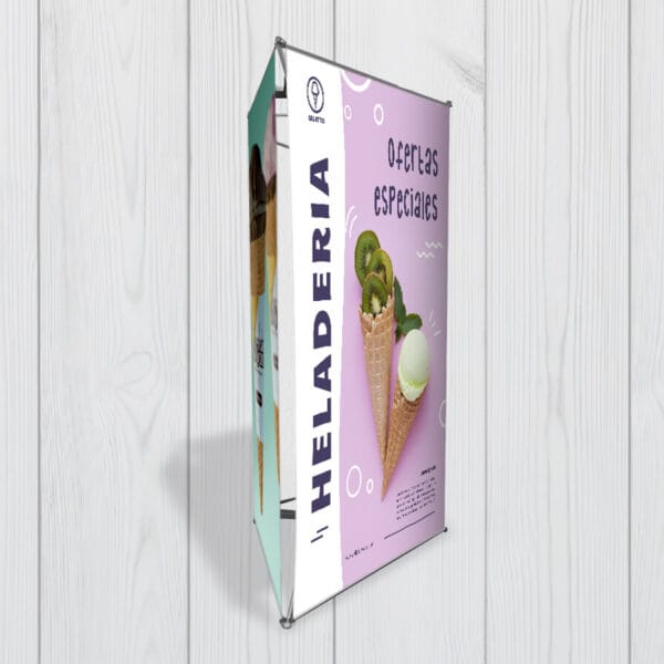 Totem Triple Grafica 90 x 215 cms 3 caras