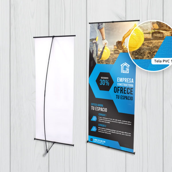 Pendón Tela PVC 13oz - 80x180 cm - Modelo L