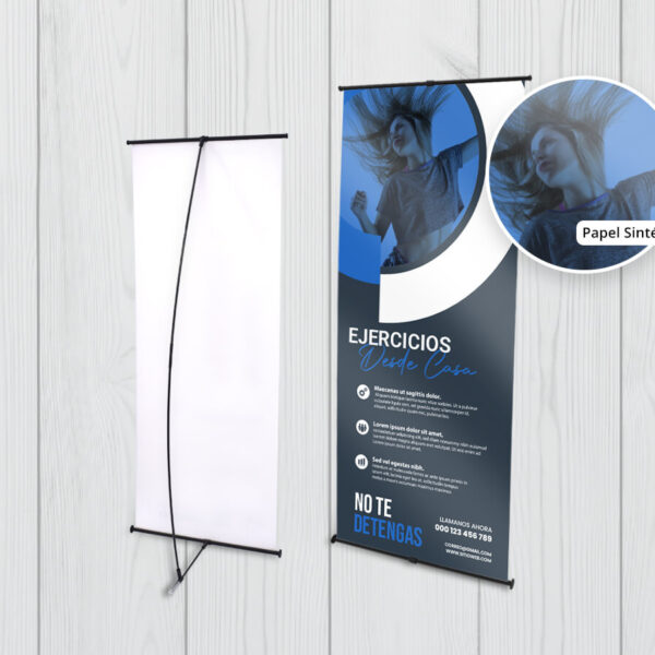 Pendón 60×160 cm – Papel sintético – Modelo L