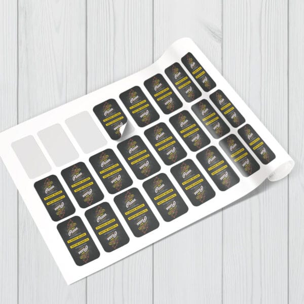 240 Stickers vinil adhesivo 8x4 cm