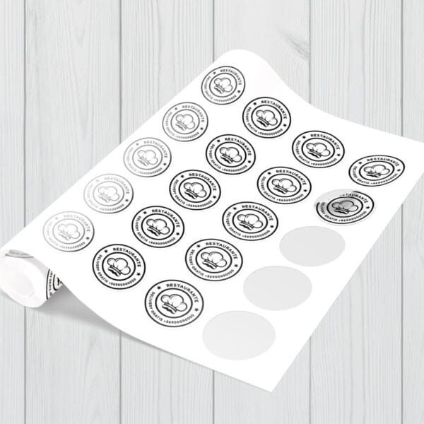 100 Stickers 4x4 cm adhesivo transparente