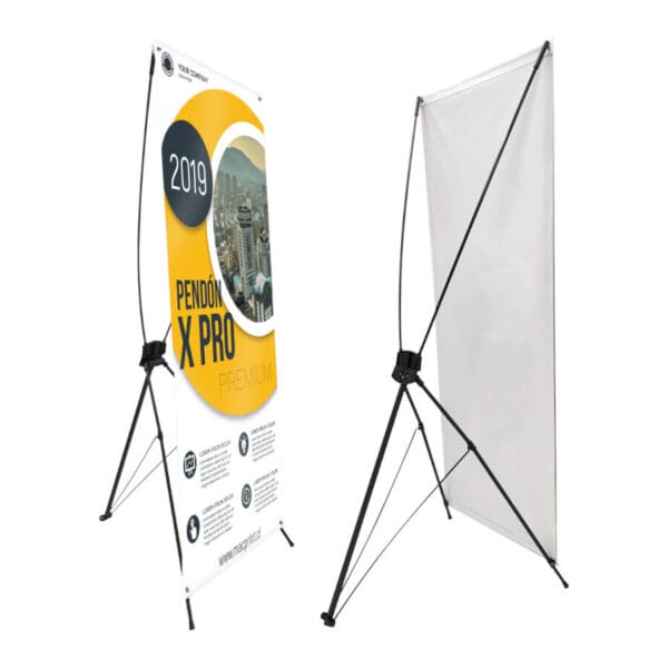 pendón tela pvc 13oz 60x160 cm modelo x