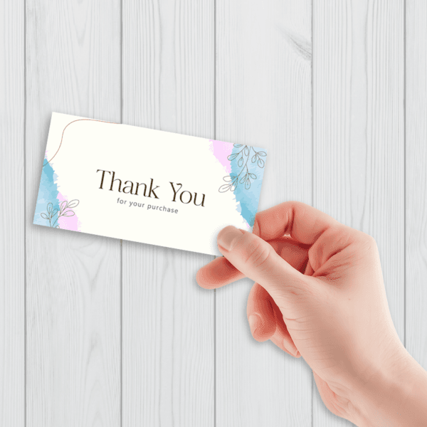 tarjeta de agradecimiento 10x21cm